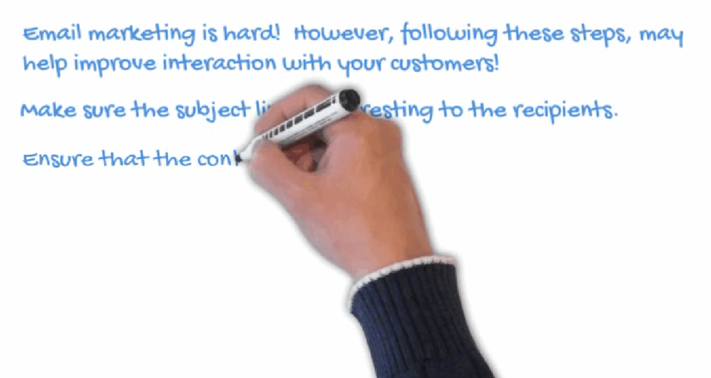 email marketing whiteboard